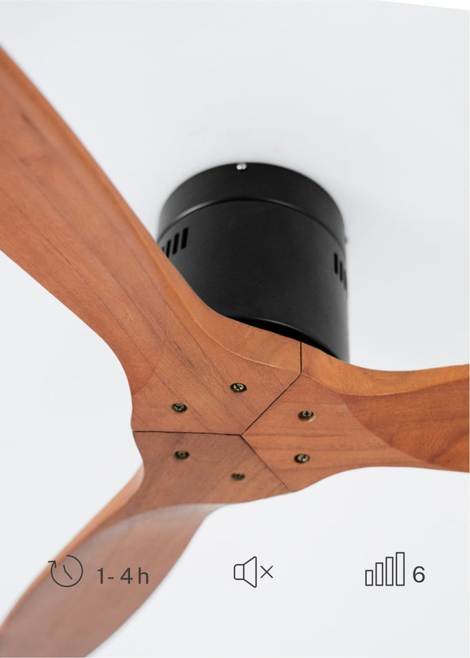 WIND CALM NATURAL WOOD - Ventilateur de plafond 40W silencieux 100% bois, image de la galerie 4
