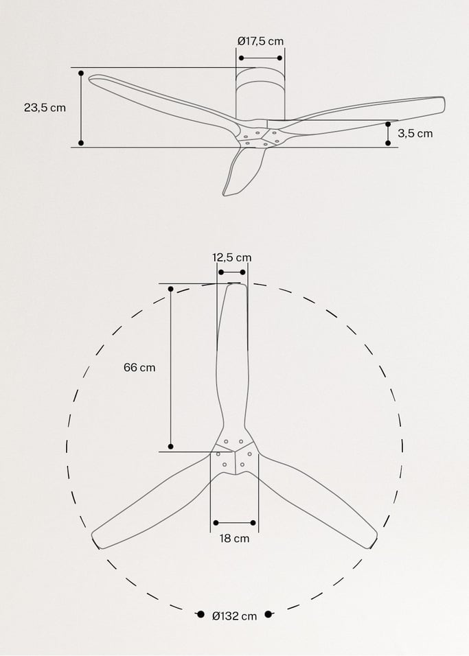 WIND CALM NATURAL WOOD - Ventilateur de plafond 40W silencieux 100% bois, image de la galerie 7