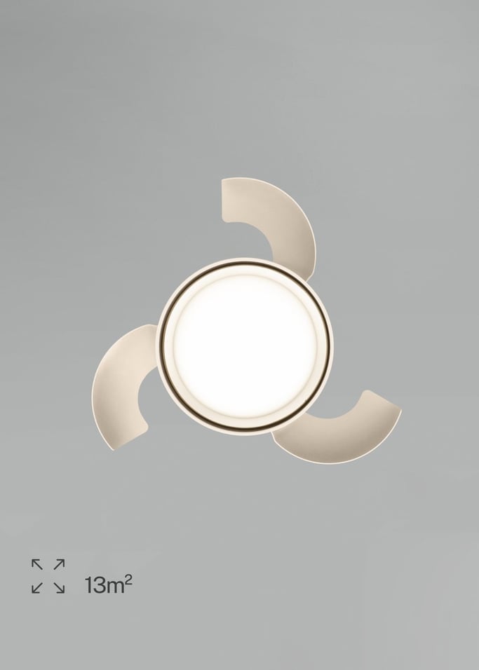 WIND CLEAR LAMP - Ventilateur de plafond 40W silencieux Ø55cm avec pales rétractables et lumière LED, image de la galerie 7