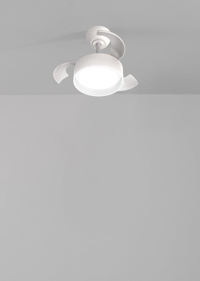WIND CLEAR LAMP - Ventilateur de plafond 40W silencieux Ø55cm avec pales rétractables et lumière LED, image de la galerie 4