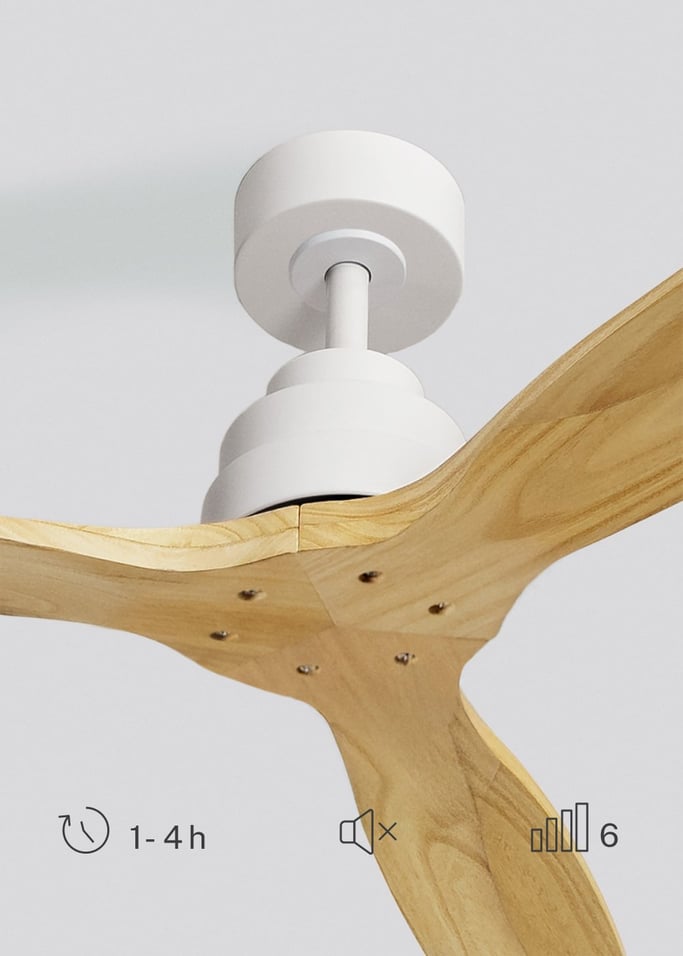 WIND STYLANCE - Ventilateur de plafond 40W silencieux 100% bois plusieurs tailles, image de la galerie 4