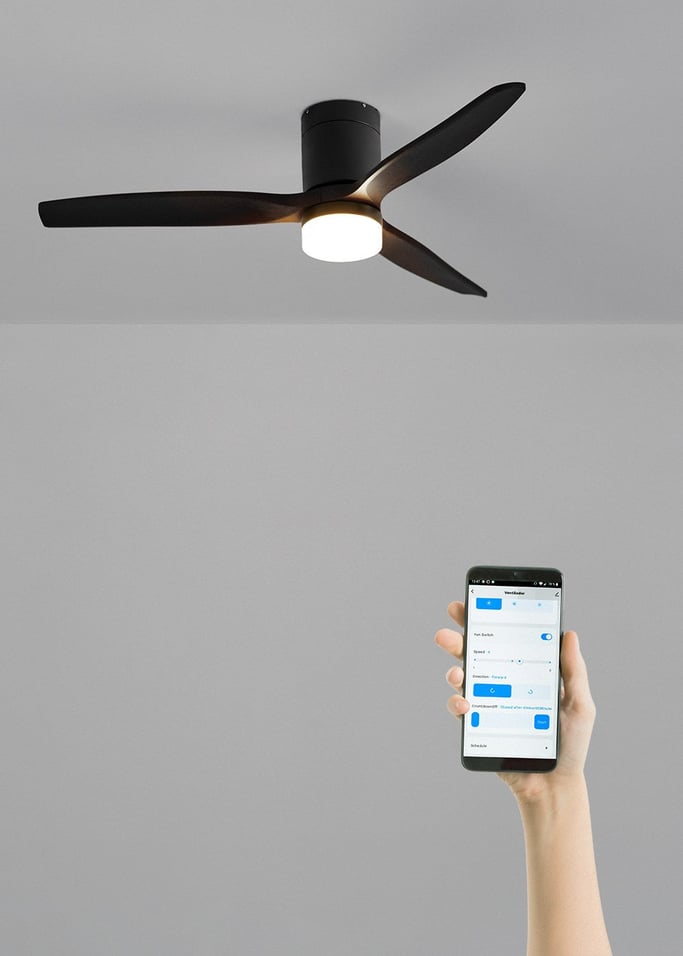 WIND CALM - Ventilateur de plafond silencieux 40W avec pales techniques en ABS de différentes tailles, image de la galerie 2