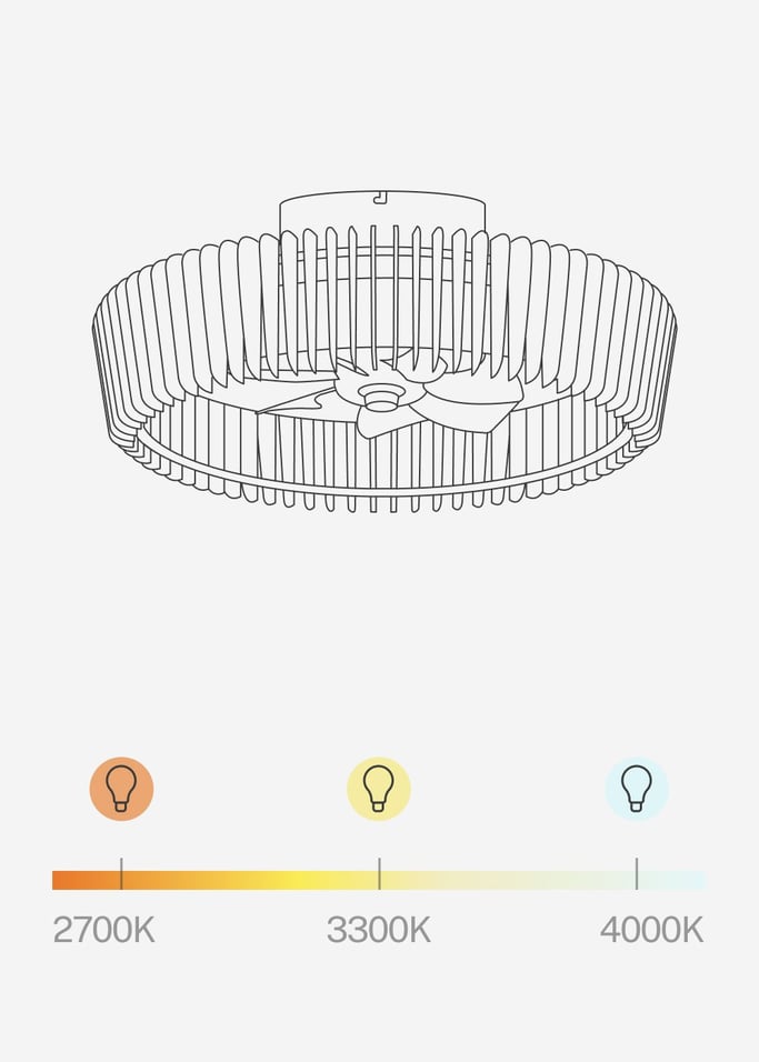 WIND CRAFT - Ventilateur de plafond 20W silencieux Ø58cm pales orientables avec lumière LED
, image de la galerie 8