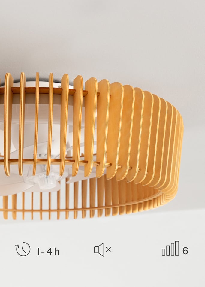 WIND CRAFT - Ventilateur de plafond 20W silencieux Ø58cm pales orientables avec lumière LED
, image de la galerie 6