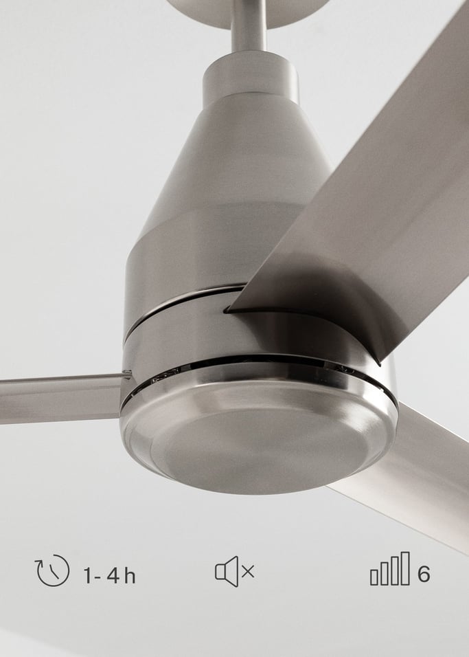 WIND STEEL - Ventilateur de plafond silencieux 40W Ø132 cm, image de la galerie 5