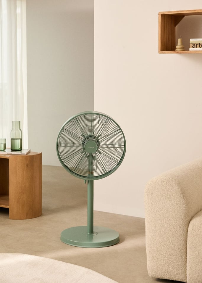 AIR STAND WOOD - Ventilateur sur pied oscillant de style rétro 50 W, image de la galerie 2
