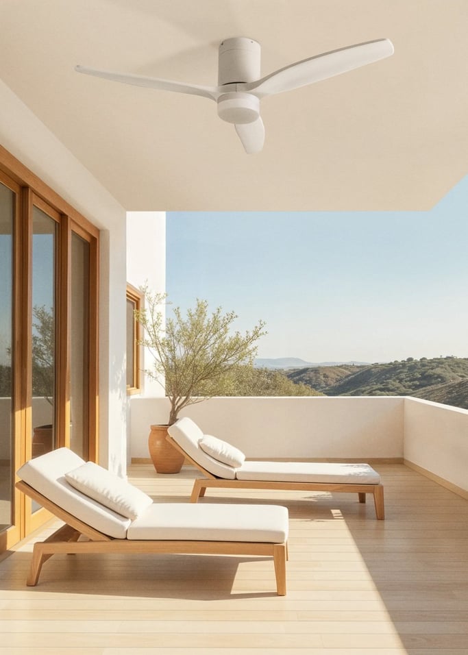 WIND CALM - Ventilateur de plafond silencieux 40W avec pales techniques en ABS de différentes tailles, image de la galerie 3