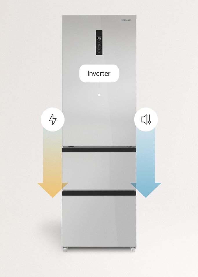FRIDGE STUDIO COMBI PRO FLEX 401 - Réfrigérateur 401L No Frost à l'italienne avec, Space Pro et Care+, image de la galerie 7