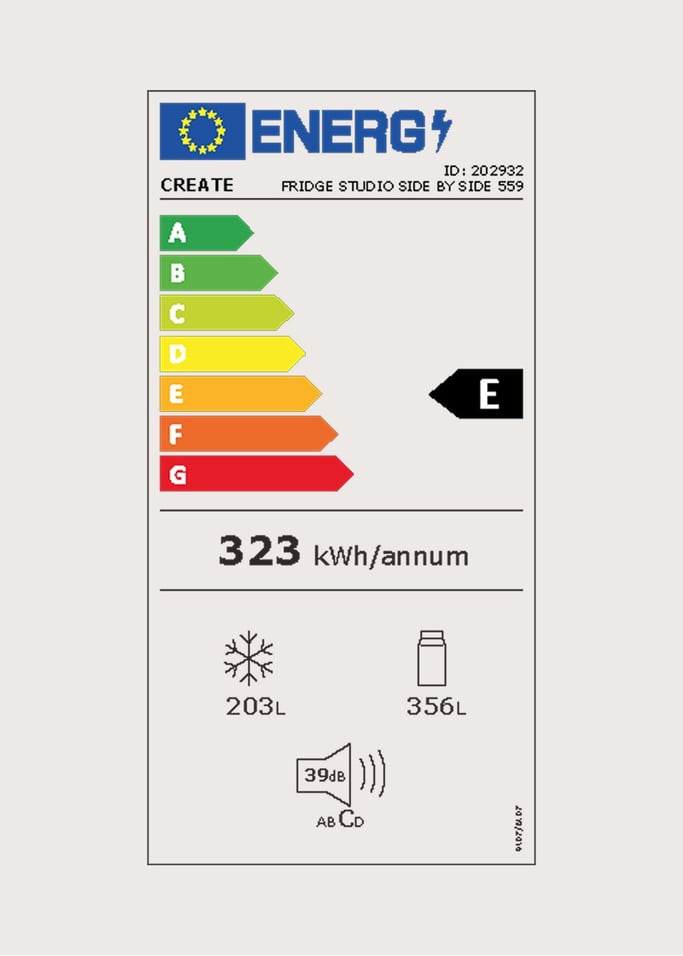 FRIDGE STUDIO SIDE BY SIDE 559 - Réfrigérateur avec distributeur d'eau Side by side 559L No Frost, image de la galerie 12