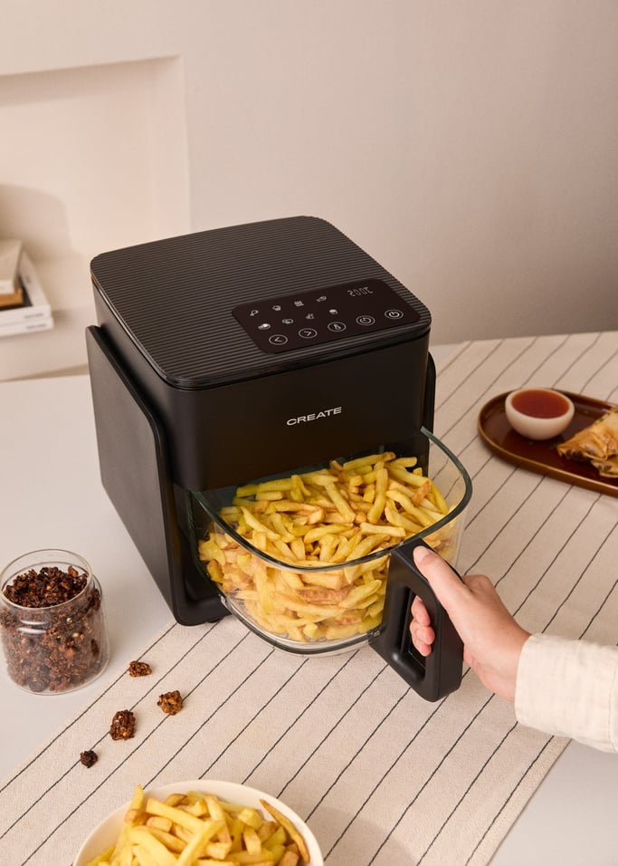 AIR FRYER STUDIO CRYSTAL - Friteuse à air en verre 4,2 L avec cuiseur vapeur en option, image de la galerie 3