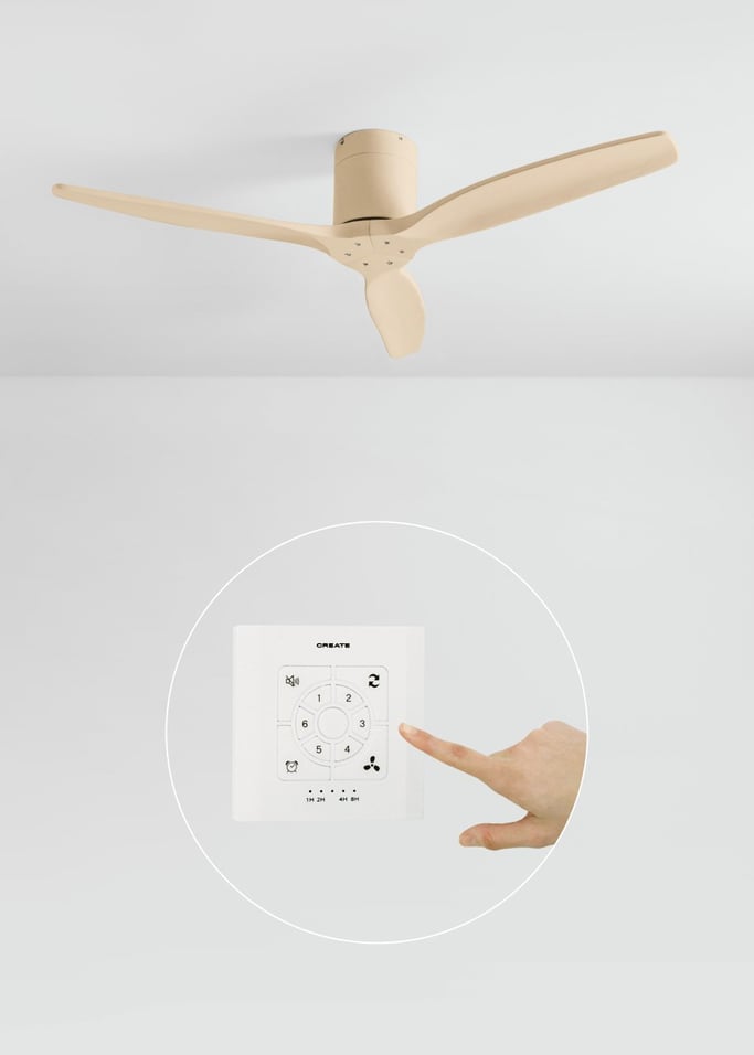 WIND CALM - Ventilateur de plafond silencieux 40W avec pales techniques en ABS de différentes tailles, image de la galerie 2