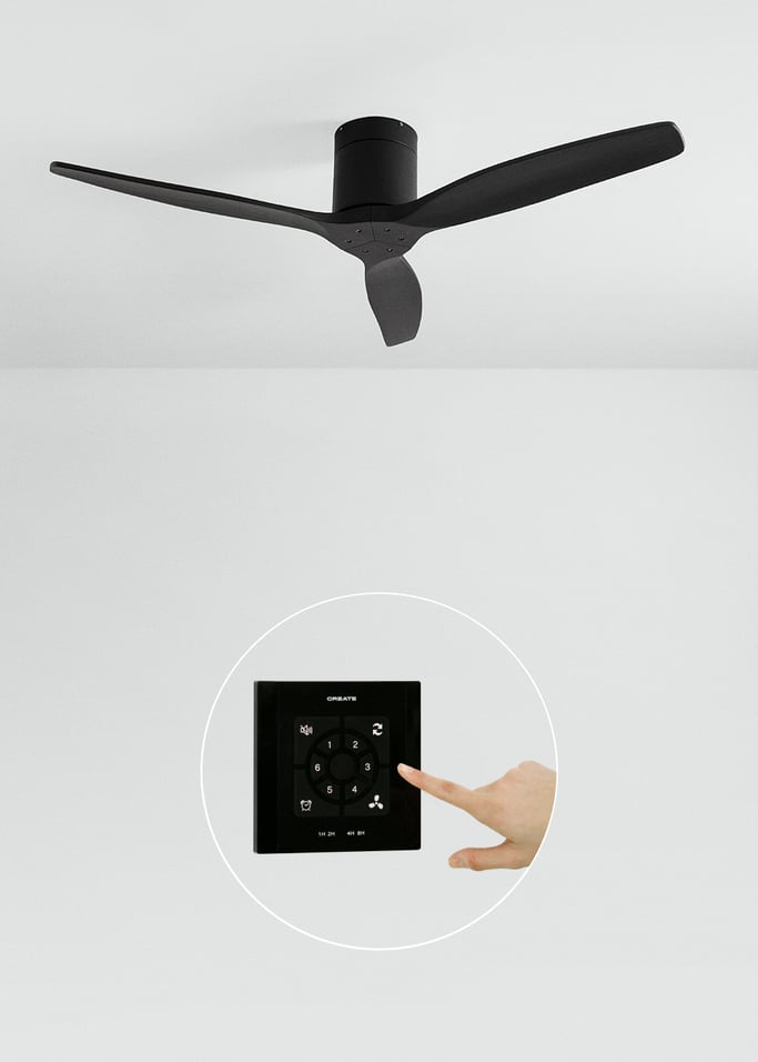 WIND CALM - Ventilateur de plafond silencieux 40W avec pales techniques en ABS de différentes tailles, image de la galerie 2