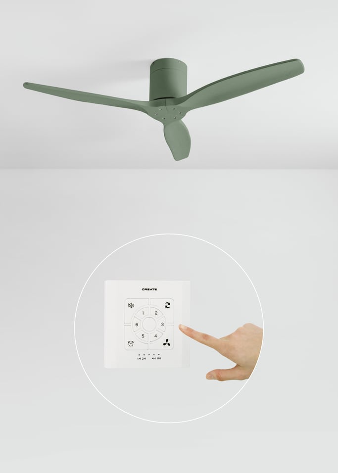 WIND CALM - Ventilateur de plafond silencieux 40W avec pales techniques en ABS de différentes tailles, image de la galerie 2