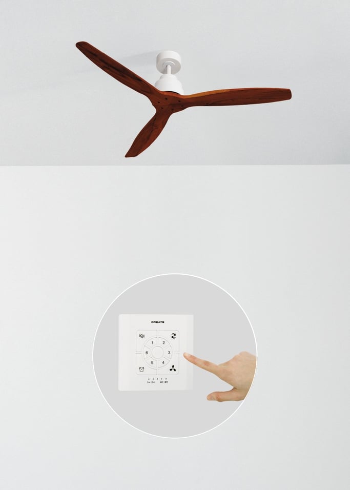 WIND STYLANCE - Ventilateur de plafond 40W silencieux 100% bois plusieurs tailles, image de la galerie 2