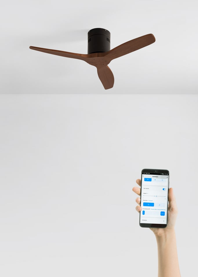 WIND CALM - Ventilateur de plafond silencieux 40W avec pales techniques en ABS de différentes tailles, image de la galerie 2