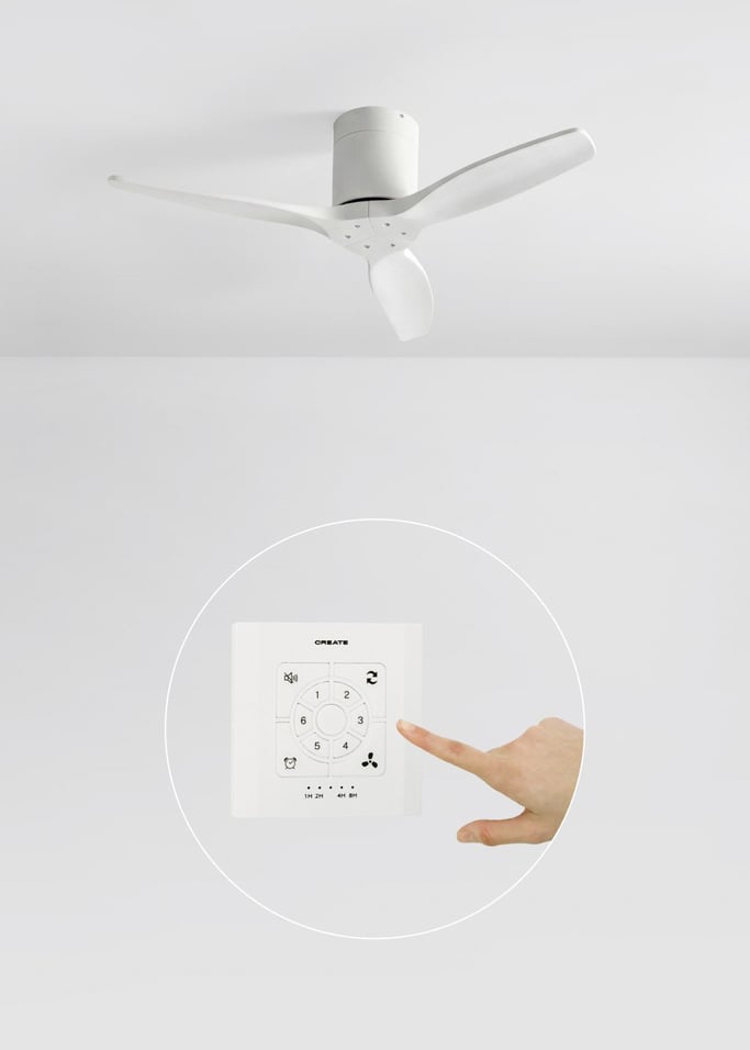 WIND CALM - Ventilateur de plafond silencieux 40W avec pales techniques en ABS de différentes tailles, image de la galerie 2