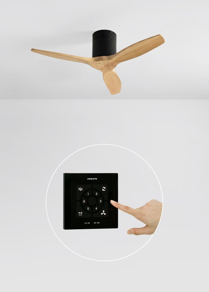 WIND CALM - Ventilateur de plafond silencieux 40W avec pales techniques en ABS de différentes tailles, image de la galerie 2