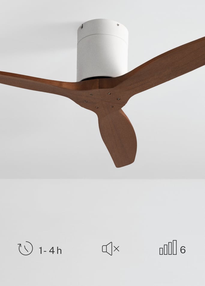 WIND CALM - Ventilateur de plafond silencieux 40W avec pales techniques en ABS de différentes tailles, image de la galerie 4