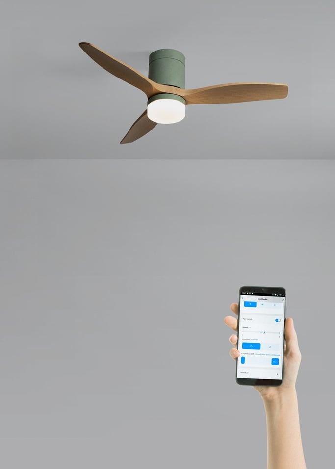 WIND CALM - Ventilateur de plafond silencieux 40W avec pales techniques en ABS de différentes tailles, image de la galerie 2
