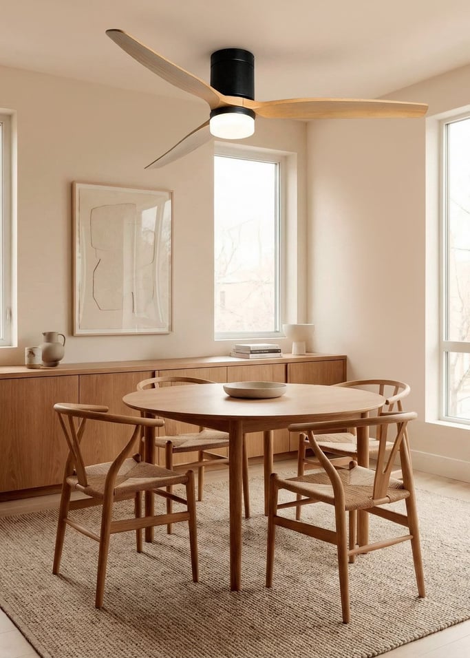 WIND CALM - Ventilateur de plafond silencieux 40W avec pales techniques en ABS de différentes tailles, image de la galerie 1