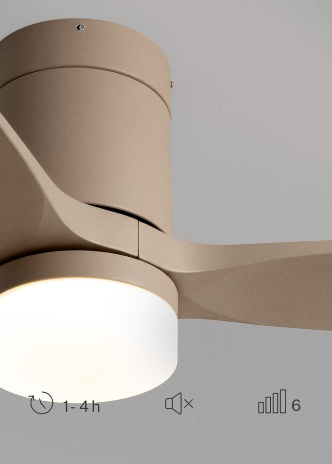 WIND CALM - Ventilateur de plafond silencieux 40W avec pales techniques en ABS de différentes tailles, image de la galerie 4