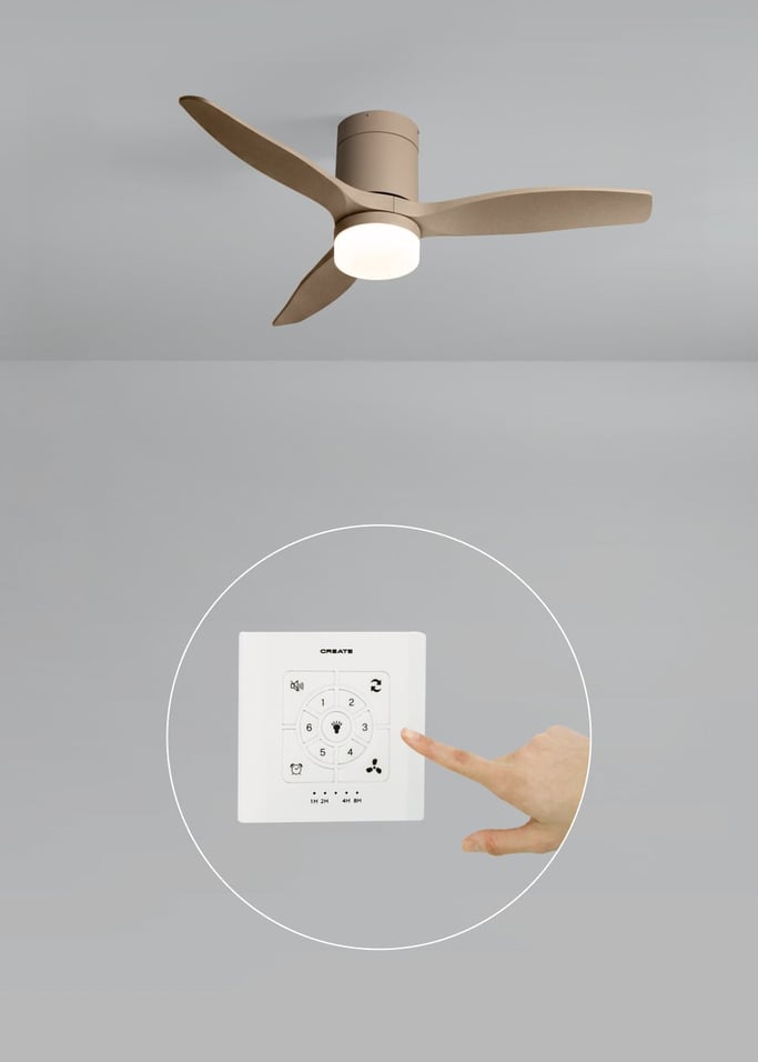 WIND CALM - Ventilateur de plafond silencieux 40W avec pales techniques en ABS de différentes tailles, image de la galerie 2