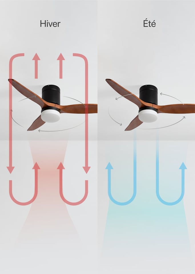 WIND CALM - Ventilateur de plafond silencieux 40W avec pales techniques en ABS de différentes tailles, image de la galerie 3