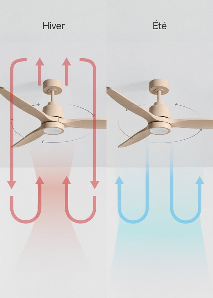 WIND STYLANCE - Ventilateur de plafond silencieux de 40 W avec pales en ABS technique, disponible en plusieurs tailles, image de la galerie 3