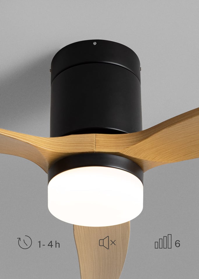 WIND CALM - Ventilateur de plafond silencieux 40W avec pales techniques en ABS de différentes tailles, image de la galerie 4