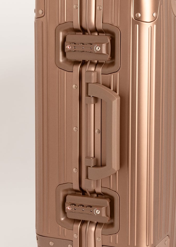 LUGGAGE ALUMINIUM - Valise rigide en aluminium avec serrure TSA et roues multidirectionnelles, image de la galerie 3