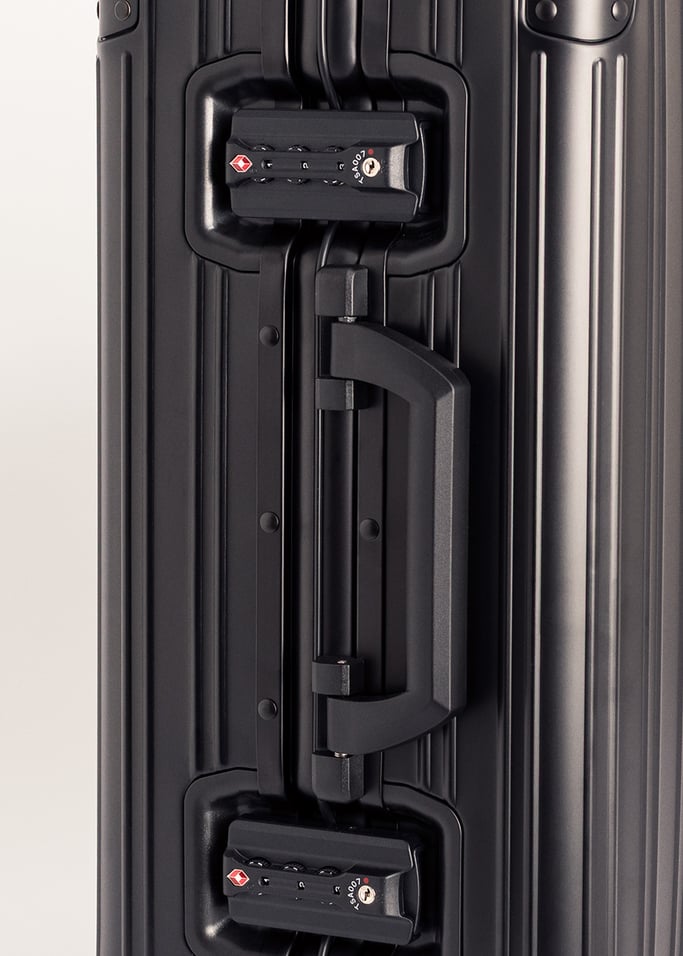 LUGGAGE ALUMINIUM - Valise rigide en aluminium avec serrure TSA et roues multidirectionnelles, image de la galerie 5