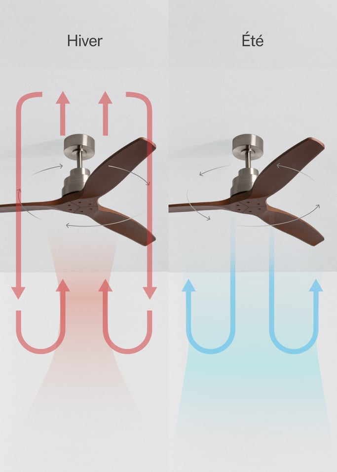 WIND STYLANCE - Ventilateur de plafond silencieux de 40 W avec pales en ABS technique, disponible en plusieurs tailles, image de la galerie 3