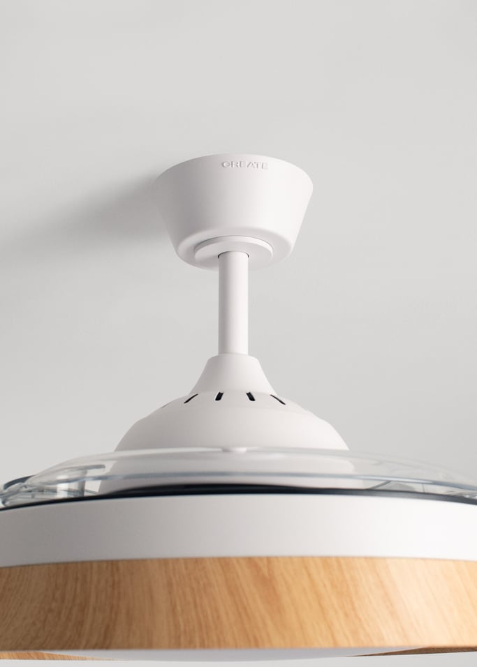 WIND CLEAR EDGE - Ventilateur de plafond silencieux 40 W Ø107 cm avec pales rétractables et lumière LED, image de la galerie 7