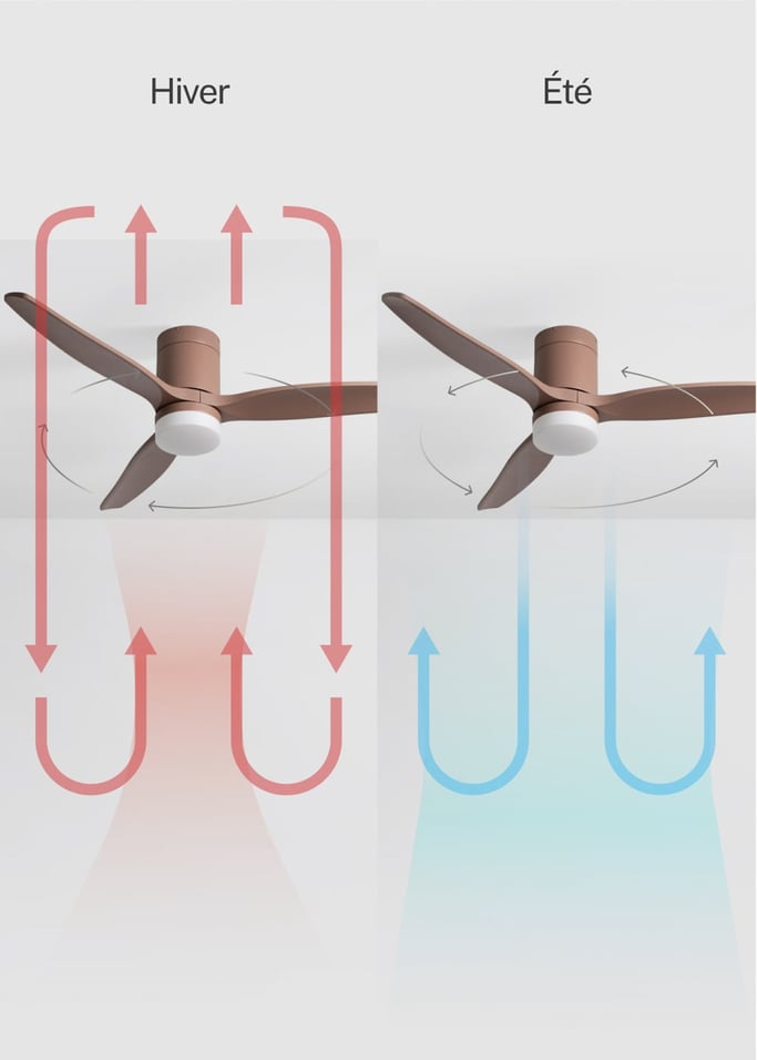 WIND CALM - Ventilateur de plafond silencieux 40W avec pales techniques en ABS de différentes tailles, image de la galerie 3