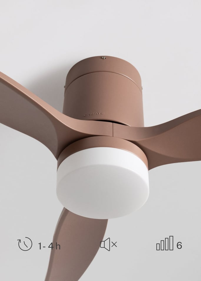 WIND CALM - Ventilateur de plafond silencieux 40W avec pales techniques en ABS de différentes tailles, image de la galerie 4