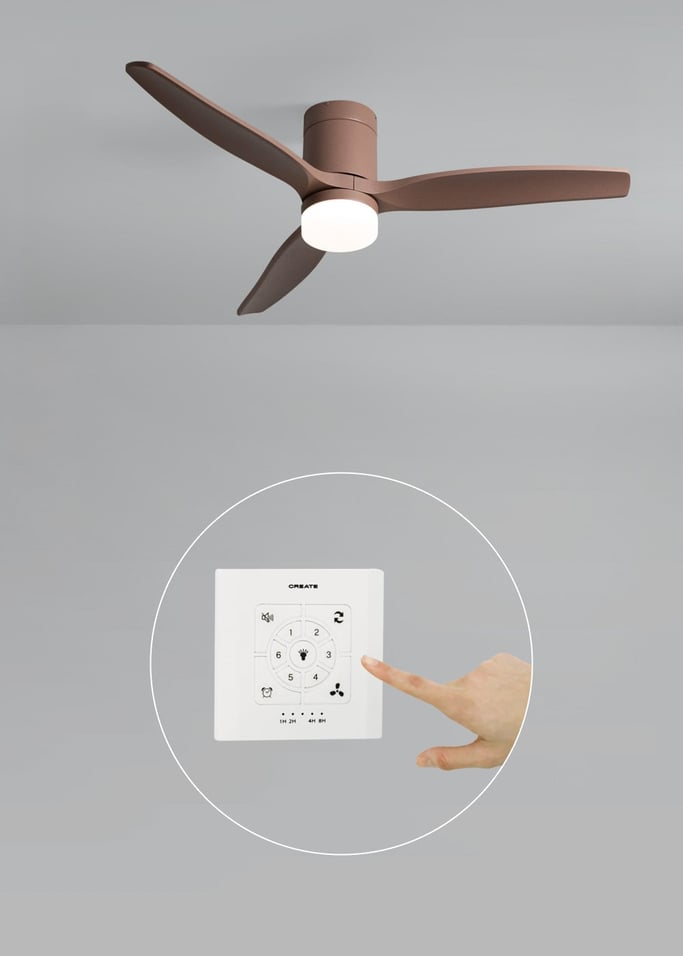 WIND CALM - Ventilateur de plafond silencieux 40W avec pales techniques en ABS de différentes tailles, image de la galerie 2