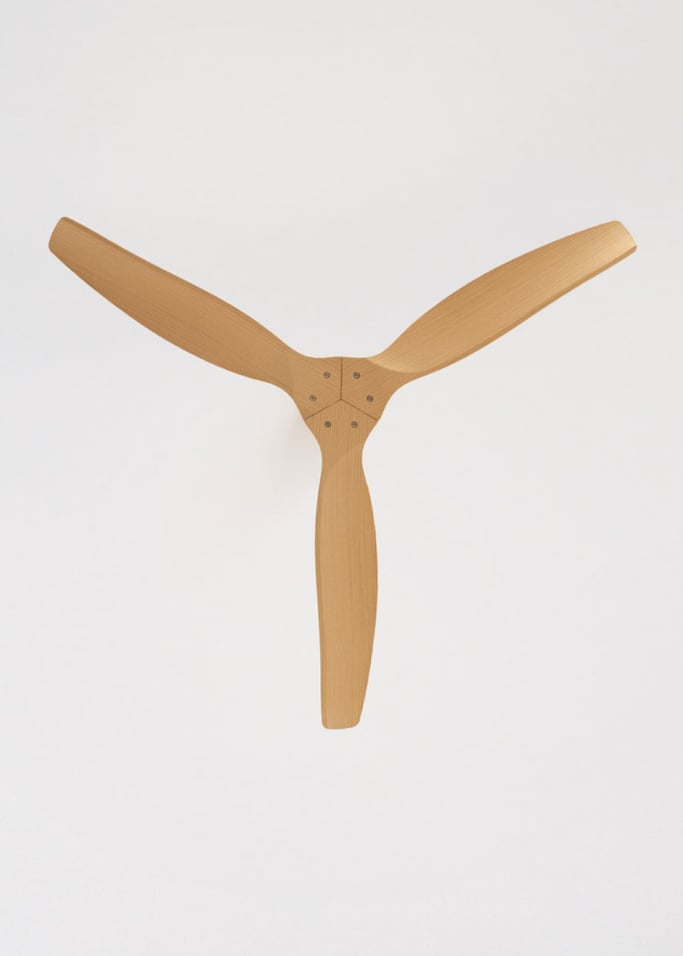 WIND CALM CUSTOM RATTAN - Ventilateur de plafond 40W silencieux Ø132 cm avec éclairage LED dans le corps et la lampe, image de la galerie 8