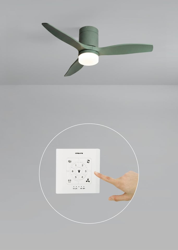 WIND CALM - Ventilateur de plafond silencieux 40W avec pales techniques en ABS de différentes tailles, image de la galerie 2