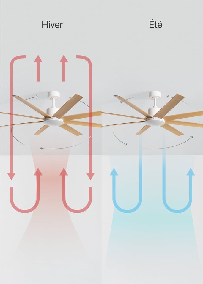 WIND INDUSTRIAL - Ventilateur de plafond 40W silencieux plusieurs tailles disponibles, image de la galerie 4