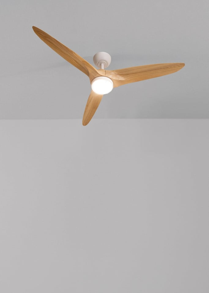 WIND CENTURY - Ventilateur de plafond 40W silencieux Ø152 cm 100% bois, image de la galerie 2