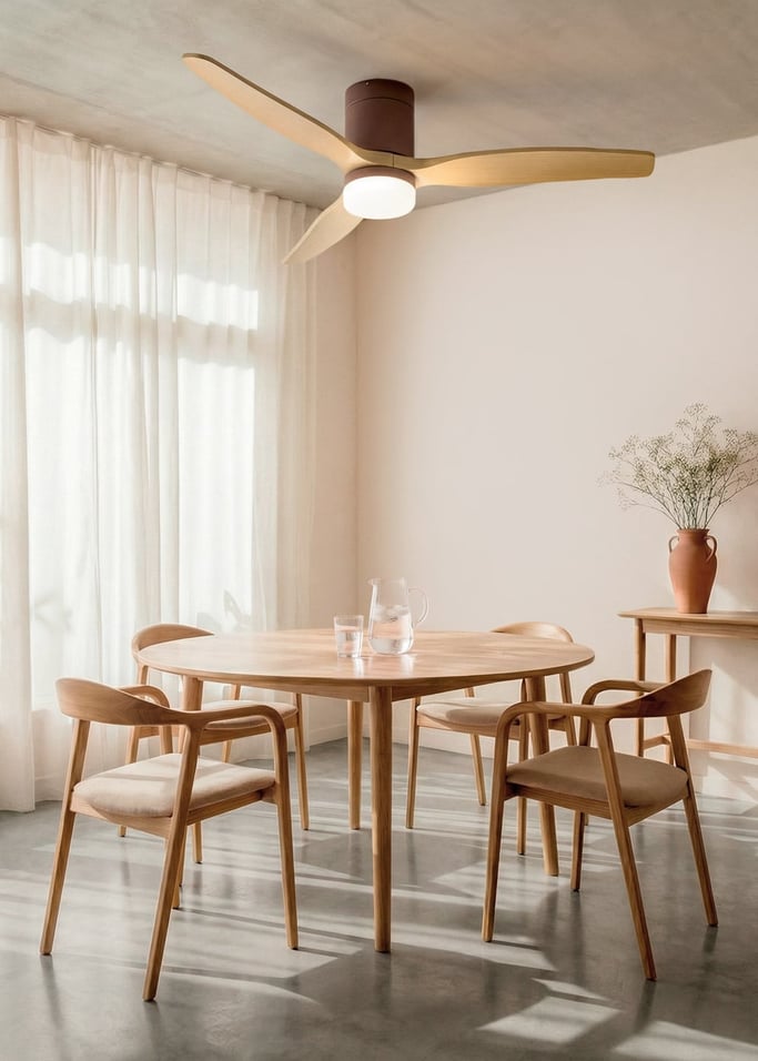 WIND CALM - Ventilateur de plafond silencieux 40W avec pales techniques en ABS de différentes tailles, image de la galerie 1