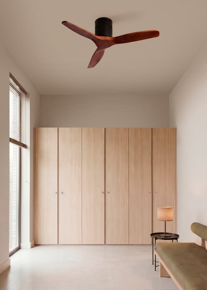 WIND CALM NATURAL WOOD - Ventilateur de plafond 40W silencieux 100% bois, image de la galerie 1