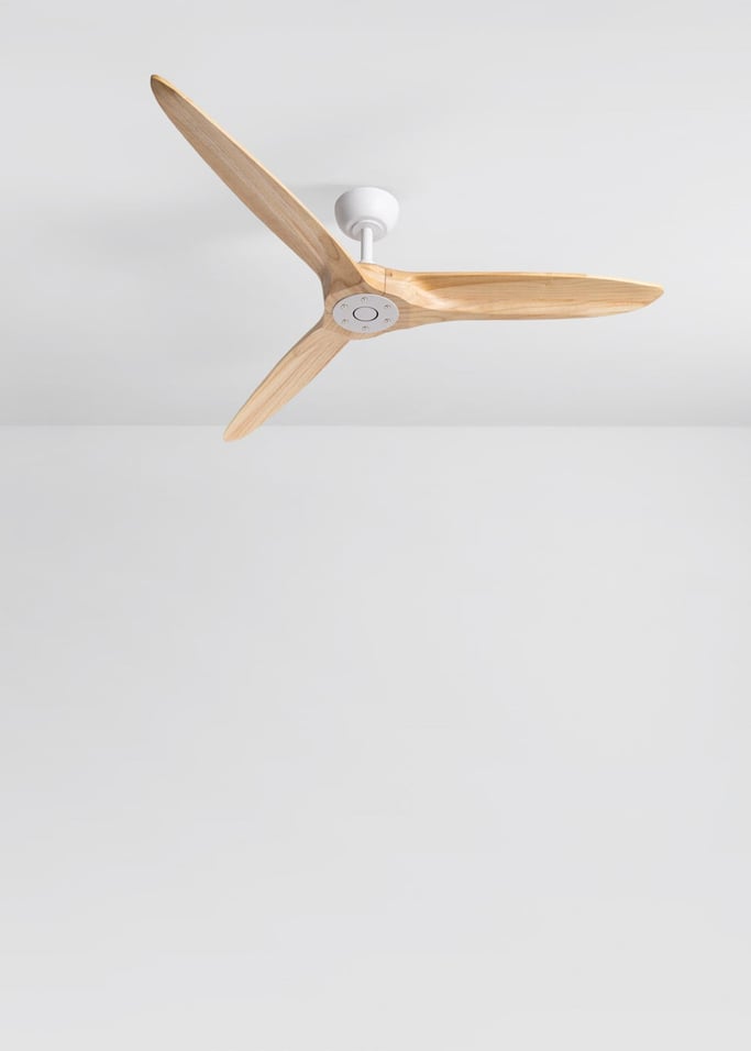 WIND CENTURY - Ventilateur de plafond 40W silencieux Ø152 cm 100% bois, image de la galerie 2