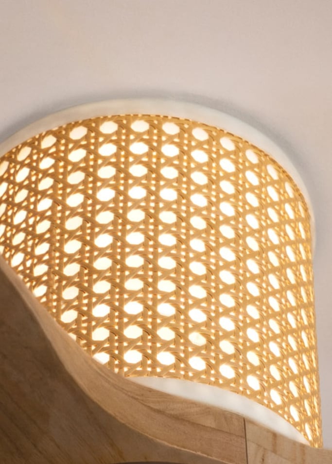 WIND CALM CUSTOM RATTAN - Ventilateur de plafond 40W silencieux Ø132 cm avec éclairage LED dans le corps et la lampe, image de la galerie 3