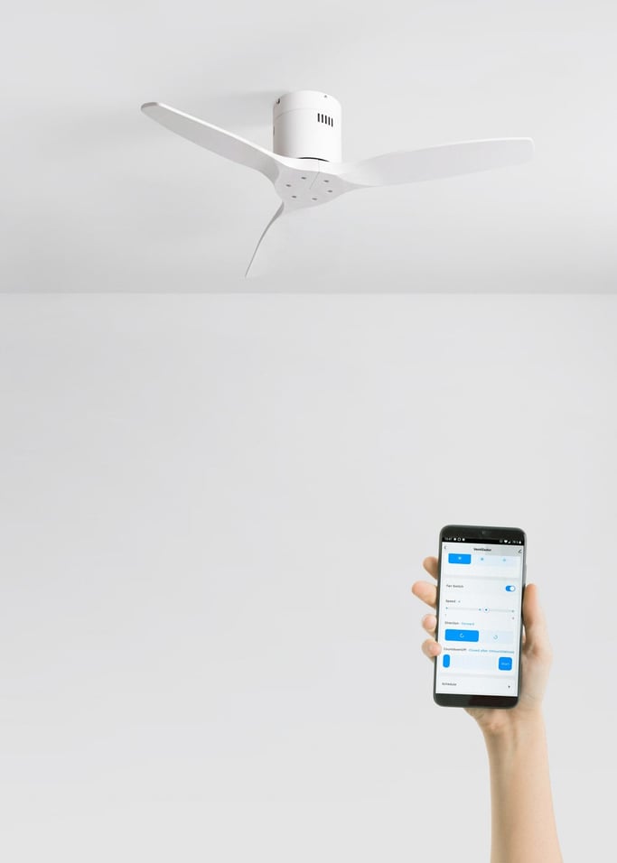 WIND CALM NATURAL WOOD - Ventilateur de plafond 40W silencieux 100% bois, image de la galerie 2