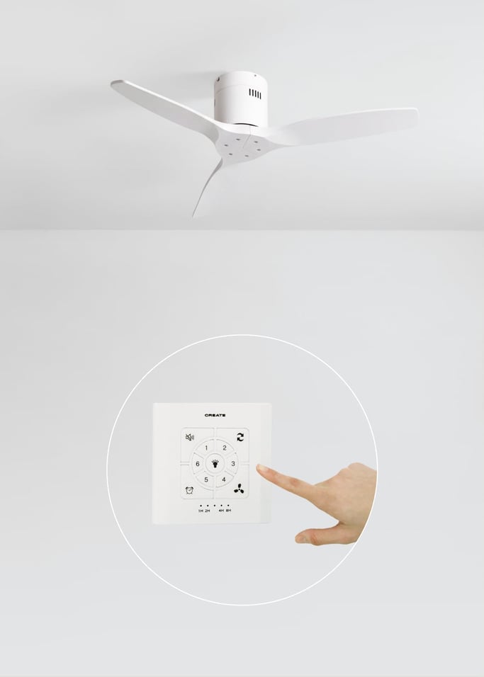 WIND CALM NATURAL WOOD - Ventilateur de plafond 40W silencieux 100% bois, image de la galerie 2