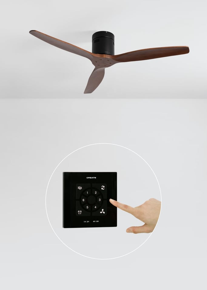 WIND CALM NATURAL WOOD - Ventilateur de plafond 40W silencieux 100% bois, image de la galerie 2