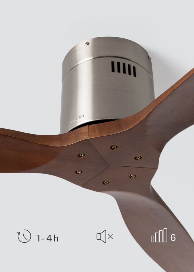WIND CALM NATURAL WOOD - Ventilateur de plafond 40W silencieux 100% bois, image de la galerie 5