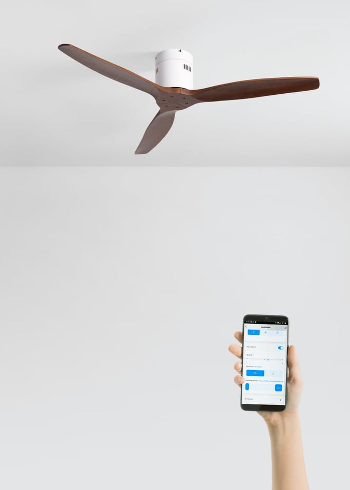WIND CALM NATURAL WOOD - Ventilateur de plafond 40W silencieux 100% bois, image de la galerie 2