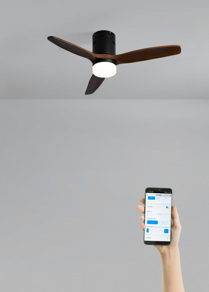 WIND CALM NATURAL WOOD - Ventilateur de plafond 40W silencieux 100% bois, image de la galerie 2